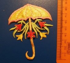 термонаклейка зонт с цветами 
