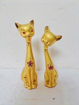 кошки статуэтки золото пара ― ИГРУШКИ И СУВЕНИРЫ ОПТОМ В НОВОСИБИРСКЕ