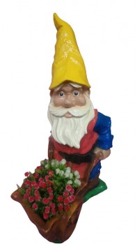 Кашпо Гном с телегой  ― ИГРУШКИ И СУВЕНИРЫ ОПТОМ В НОВОСИБИРСКЕ