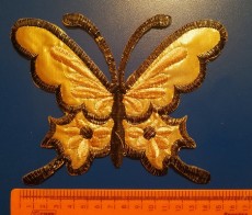 термонаклейка бабочка золото