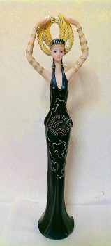 девушка в черном с веером статуя   ― ИГРУШКИ И СУВЕНИРЫ ОПТОМ В НОВОСИБИРСКЕ