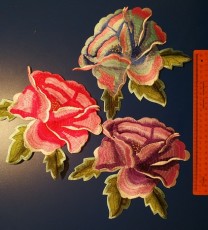 термонаклейка цветок большой вышивка