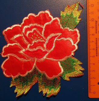 термонаклейка роза красная малая ― ИГРУШКИ И СУВЕНИРЫ ОПТОМ В НОВОСИБИРСКЕ