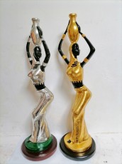 Африканка в золоте ,в серебре статуэтка  