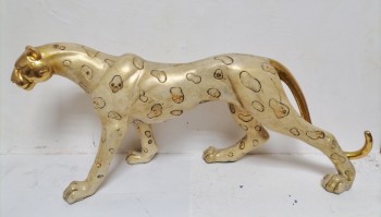 леопард статуя золото ― ИГРУШКИ И СУВЕНИРЫ ОПТОМ В НОВОСИБИРСКЕ