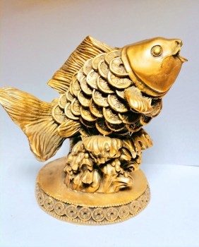 Рыба статуэтка карп денежный  ― ИГРУШКИ И СУВЕНИРЫ ОПТОМ В НОВОСИБИРСКЕ