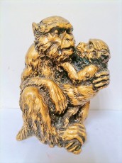 обезьяна с ребенком статуэтка бронза
