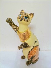 кошка золото статуэтка