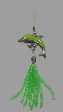 брелок-подвес с бисером дельфин