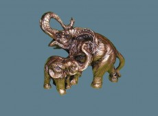 Слоны пара статуя (1)